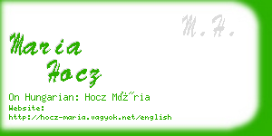 maria hocz business card